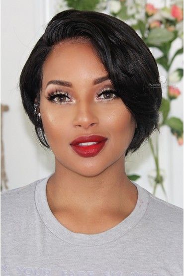 Pixie Haircut Weave, Pixie Cut Weave, Bob Cuts For Black Women, Short Hair Weave, Neck Length Hair, Short Weave, Indian Human Hair, Choppy Bob Hairstyles, Glamorous Makeup