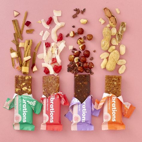 Protein Bar Brands, Raspberry Fool, Seed Bars, Bar Mix, Raspberry Coconut, Cereal Bar, Cocoa Nibs, Branding Design Packaging, Dried Apples