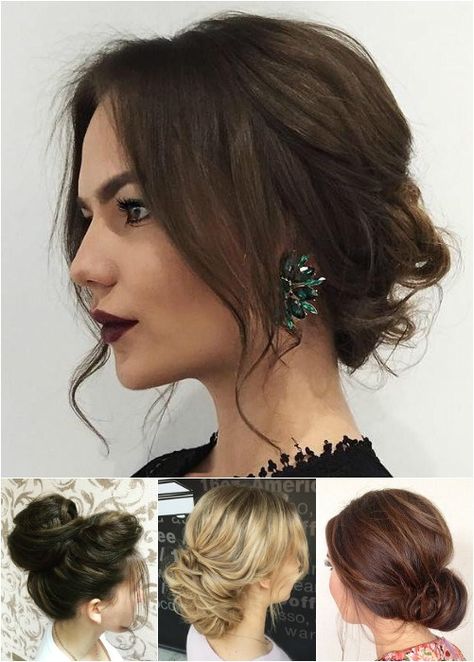 messy+bun+updos                                                                                                                                                                                 More Chignon Simple, Formal Updo, Sanggul Modern, Loose Updo, Diana Wedding, Wedding Hairstyles Medium Length, Victoria Wedding, Messy Updo, Up Dos For Medium Hair