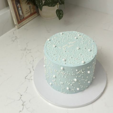 From Miss to Mrs 💍🩵 - Cake Details - Size: Mini 6” (2 layers) serves ~4-6 Add-ons: Pearls (edible) + glitter dust (edible) #emmacakesseattle #seattlecakes #weddingcake #weddingcakeseattle #seattle #seattlebakery #customcake #emmacakes Edible Glitter Dust, Pearl Cake, Miss To Mrs, From Miss To Mrs, Glitter Dust, Edible Glitter, Add Ons, Custom Cakes, Wedding Cakes