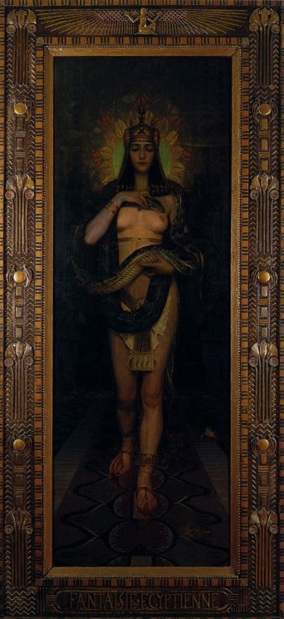 Charles Allen Winter Fantaisie Egyptienne Egypt Museum, Occult Art, Goddess Art, Spiritual Art, Aphrodite, Dark Fantasy Art, Oil Paintings, Dark Art, Aesthetic Art