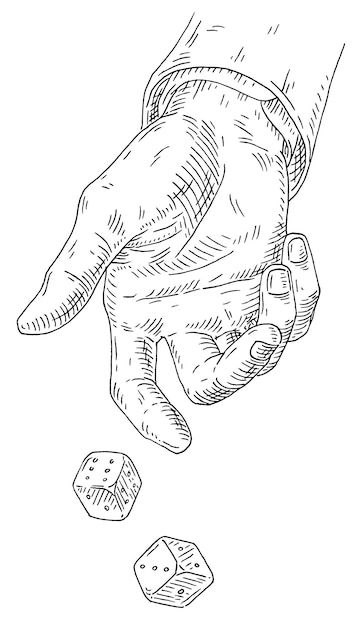 Lean Double Cup Drawing, Hand Throwing Dice, Magician Drawing, Dice Illustration, Gambling Drawing, Dice Drawing, Sketch Tattoos, Dice Tattoo, Black Illustration