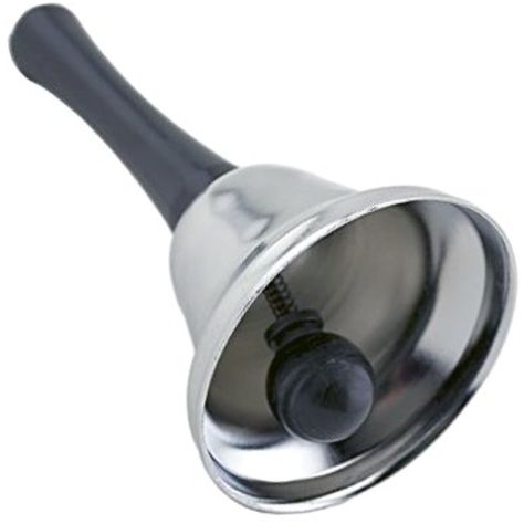 Adorox Silver Steel Hand Bell Loud Call Bell Alarm         -- Check this awesome product by going to the link at the image. (This is an affiliate link) #MusicalInstruments Call Bells, Call Bell, Hand Percussion, Hand Bells, Silver Bells, Silver Tea, Metal Ball, Black Handle, Percussion