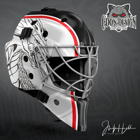 Hockey Helmet Design, Hockey Goalie Mask Design, Goalie Helmet Design, Hockey Goalie Helmet Designs, Goalie Mask Designs, Bison Logo, Hockey Helmets, Goalie Gear, Hockey Design