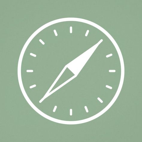 Safari icon in sage green. Follow for more pins Light Green Safari Icon, Sage Green Widgetsmith Icon, Safari Widget Icon, Green Safari Icon, Green Widget Icons, Safari Icon Aesthetic, Green Phone Icon, Iphone Icon Aesthetic, Sage Green App Icons