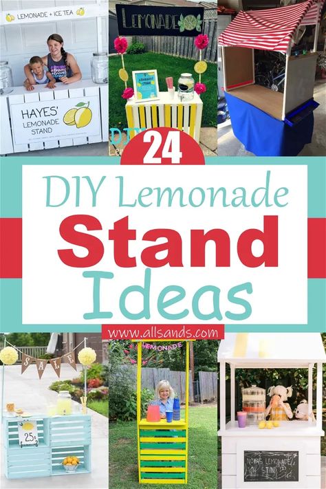 Lemonade Stand Ideas For Kids, Make A Lemonade Stand, Cute Lemonade Stand, Lemonade Stand Ideas, Kids Lemonade Stands, Diy Lemonade Stand, Kids Lemonade, Diy Lemonade, Indie Craft