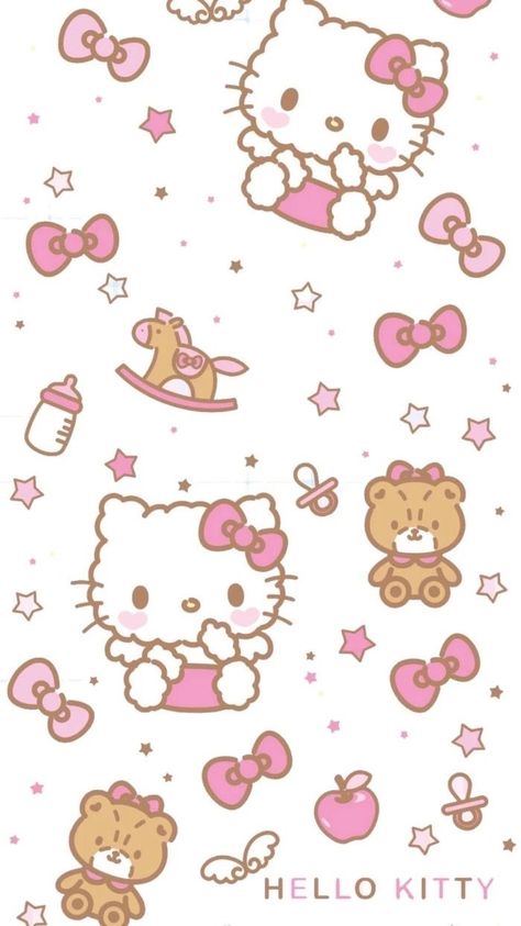 헬로키티 배경화면, Pink Wallpaper Hello Kitty, Images Hello Kitty, Hello Kitty Tattoos, Hello Kitty Baby, Walpaper Hello Kitty, Hello Kitty Images, Hello Kitty Themes, Melody Hello Kitty