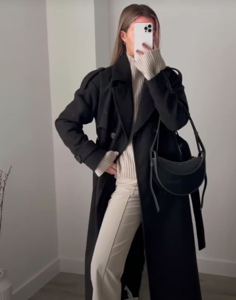 Black Polene Bag Outfit, Polene Numero Dix Bag Outfit, Polene Numero Dix Bag, Polene Bag, 2024 Wardrobe, Edgy Bags, Autumn 23, 23 Fashion, Purse Style