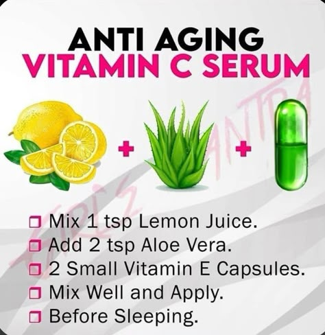 Vitamin C Serum At Home, Serum At Home, Diy Vitamin C Serum, Natural Skin Care Ingredients, Skin Face Mask, Anti Aging Vitamins, Skin Care Ingredients, Clear Skin Face, Natural Skin Care Remedies