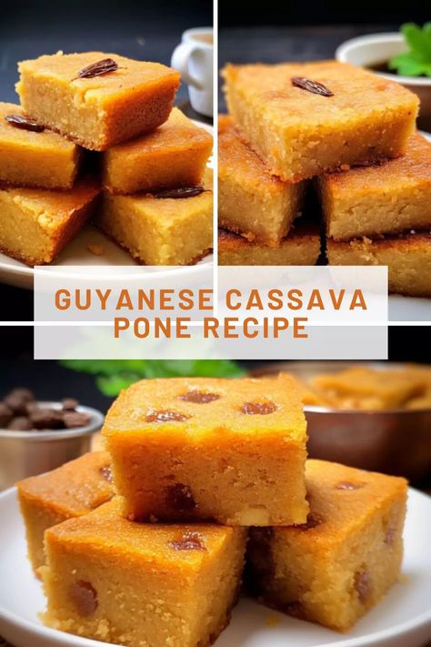 Guyanese Pone Recipe, Guyanese Cook Up Rice Recipe, Guyanese Cassava Pone Recipe, Guyanese Baigan Choka, Cassava Pone, Popular Desserts, Flavored Milk, Shredded Coconut, Hot Tea