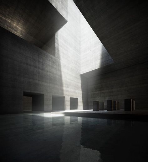 Shadow Architecture, Sci Fi Architecture, Brutalism Architecture, Neri Hu, Concrete Architecture, Design Practice, Zhengzhou, Brutalist Architecture, The Cave