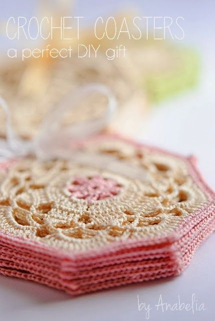 MES FAVORIS TRICOT-CROCHET: Modèle gratuit : Sous-verres ou sous-tasses au crochet Beau Crochet, Crochet Coasters Free Pattern, Confection Au Crochet, Crochet Coaster Pattern, Crochet Daisy, Crochet Vintage, Crochet Kitchen, Crochet For Home, Crochet Doily