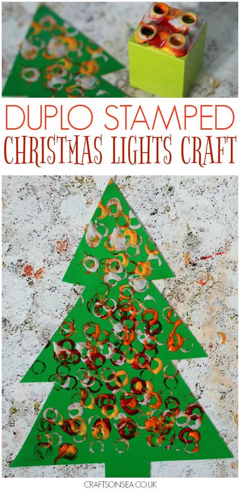 christmas lights craft for kids tree Duplo Christmas, Easy Christmas Lights, Baby Christmas Activities, Christmas Lights Craft, Christmas Activities For Toddlers, Christmas Crafts For Toddlers, Nursery Activities, Preschool Christmas Crafts, Christmas Crafts For Kids To Make