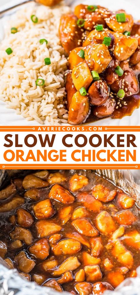 Copycat Orange Chicken, Slow Cooker Orange Chicken, Slow Cooker Tikka Masala, Chicken Crock Pot, Chicken Slow Cooker, Orange Chicken Crock Pot, Chicken Cooker, Orange Chicken Recipe, Chicken Crockpot