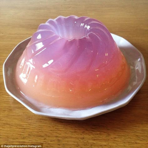 Jiggle jiggle: Two young Australian women are hoping to bring jelly back, creating fun and colourful gelatin desserts and posting pictures on social media Jelly Food Desserts, Jelly Dessert Ideas, Jelly Aesthetic, Dessert Jelly, Gelatin Desserts, Jelly Food, Jello Mold Recipes, Raspberry Jelly, Jelly Sweets