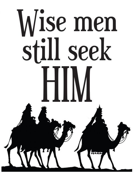 Free Printable: Wise Men Still Seek Him Scanncut Projects, Ward Activities, Wise Men Still Seek Him, Ward Christmas Party, Matthew 2, Nativity Silhouette, Pictures Winter, Roi Mage, Relief Society Activities