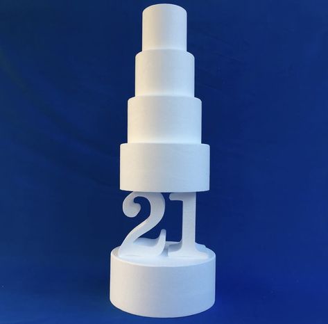 Styrofoam Wedding Cake Diy, Dummy Cake Ideas, 21th Birthday Cake, Styrofoam Cake, Company Cake, Png Imvu, Cake Bake Shop, 21th Birthday, Prop Cake