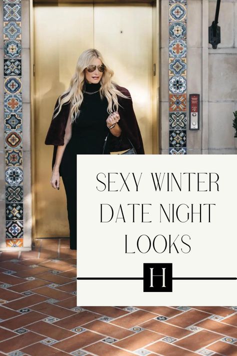 If you’re struggling with finding a winter date night look that keeps you comfortable without sacrificing your style then head over to the blog for one of my favorite looks so far this season, and hopefully, you’ll love it as much as I do! Cold Weather Nice Dinner Outfit, Nyc Date Night Outfit Winter, Dinner Date Night Outfit Winter, Winter Outfit Date Night, Elegant Date Night Outfit Winter, Cute Cold Weather Outfits Going Out, Winter Dinner Outfit Night Classy Chic, Formal Dinner Outfit Classy Night, Winter Dinner Outfit Night