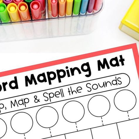 Jen Jones | Literacy | Science of Reading on Instagram: "FREE Word Mapping Mat …download it in the Freebies Library of my website. True or False? Mapping Words trump memorizing words! Word Mapping Steps: 1. Say the Word 2 Tap the Sounds 3. Map the Sounds 4. Spell the Sounds 5. Write the Word 6. Blend the Word 7. Say the Word Like. Save. Share. Comment Follow @helloliteracy for daily lit bits for urgent, responsive literacy instruction. . . . . . #literacy #reading #scienceofreading #pho Mapping Words, Word Mapping Template, Word Mapping, Jen Jones, Sound Map, Write The Word, Word Map, Memory Words, Science Literacy