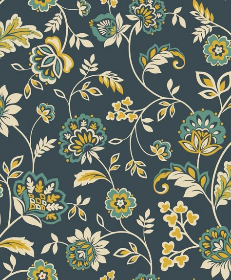 Ajrakh Pattern, Block Print Wallpaper, Kalamkari Designs, Kalamkari Painting, Flowery Wallpaper, Allover Design, Print Design Art, Textile Prints Design, Flower Pattern Design