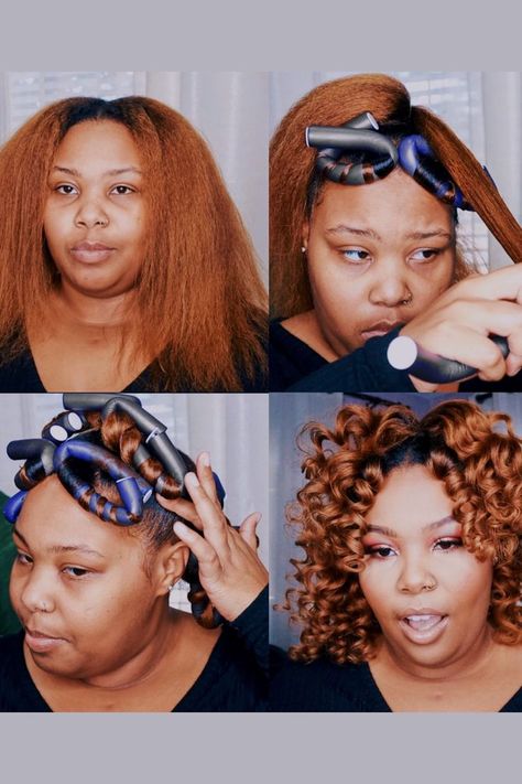 Hairstyles 3a Hair, Flexi Rods On Straight Hair, Hair Flexi Rods, Twists Natural Hairstyles, Hair Heatless Curls, Natural Hair Flexi Rods, Natural Hair Rod Set, Roller Set Natural Hair, Flexi Rod Set