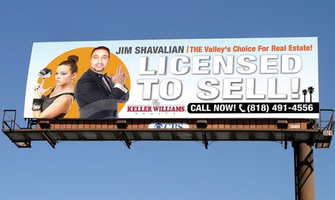 Design a Billboard for a Keller Williams Realty Agent by koderita Billboard Design Ideas, Realtor Advertising, Billboard Ideas, Funny Billboards, Real Estate Banner, Sell Real Estate, Real Estate Advertising, Real Estate Ads, Billboard Design