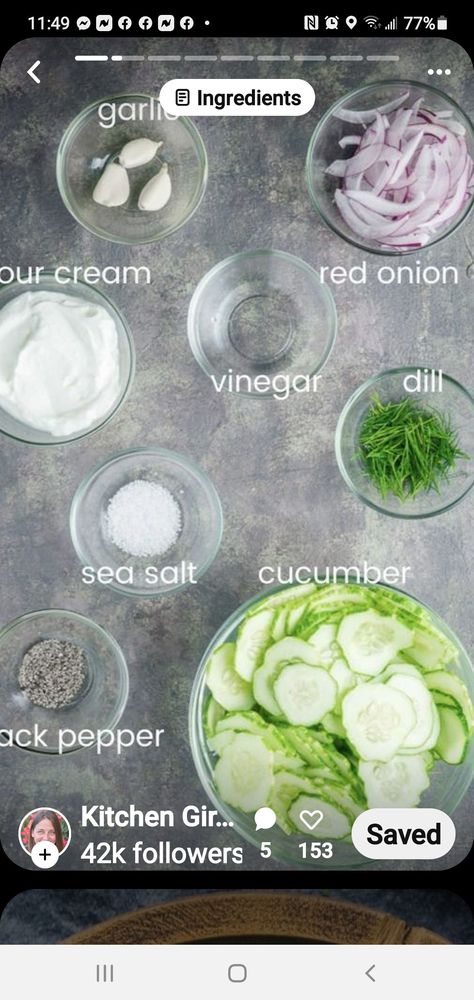 Easy Creamy Cucumber Salad, Cucumber Yogurt Salad, Healthy Cucumber Salad, Cucumber Salad Dressing, Cabbage Recipes Southern, Cucumber Dill Salad, Salad Recipes Healthy Lunch, Cucumber Salad Recipe, Creamy Cucumber Salad