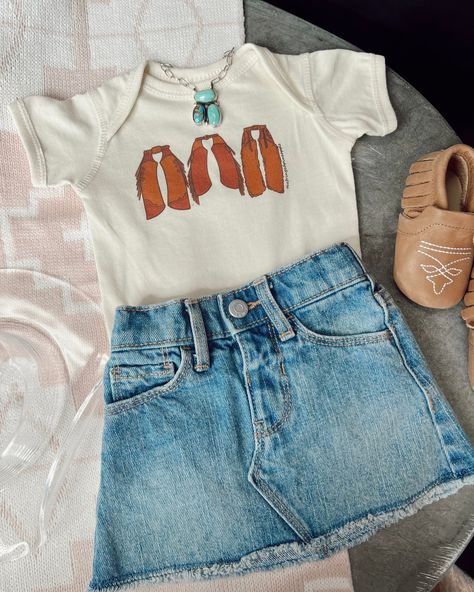 Our Baby Vogue section has some of the cutest things for your little coming up cowkids!🐴🐮💞 . . . Western Style | Western Boutique Western Vogue, Western Baby Girls, Western Baby Clothes, Western Chaps, Vogue Home, Baby Clothes Country, Western Baby, Western Babies, Western Boutique