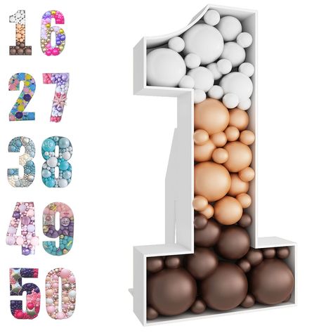 PRICES MAY VARY. 【Everything You Need】 Mosaic Balloon Frame Cut-Out is your perfect anniversary birthday decor which will definitely makes celebration special. Follow our simply step by step instruction, fill in balloons, flowers, lights, or any creative ideas you can imagine. 【Wide Range Usage】 Planning to have the birthday or anniversary celebration? Our Giant 4 feet tall Number 5 Mosaic Balloon Frame Boxes Pre-Cut Kit is just perfect for your event. You will have extensive amount of space to Foam Board Backdrop, Mosaic Balloon, Board Backdrop, Balloon Frame, Party Table Centerpieces, Backdrop Birthday, Balloon Box, Wedding Numbers, Balloon Stands