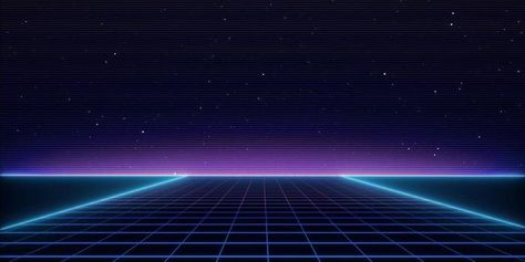 Retro Cyberpunk Style 80s Sci-Fi Background Futuristic With Laser Grid Landscape.#pikbest#Backgrounds#Others#Retro Grid Landscape, Future Background, 80s Background, Retro Cyberpunk, 80s Sci Fi, Sci Fi Background, Background Futuristic, Photography Movies, Retro Future