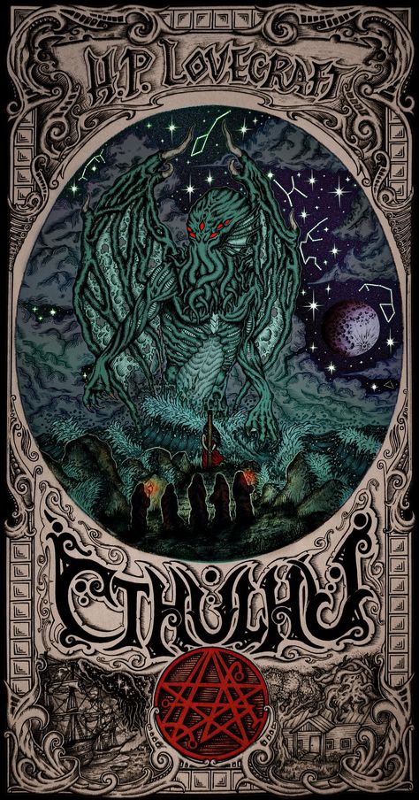 H.p. Lovecraft Aesthetic, Hp Lovecraft Monsters, Hp Lovecraft Tattoo, H P Lovecraft Art, Hp Lovecraft Art, Cthulhu Aesthetic, Cthulhu Wallpaper, Lovecraft Aesthetic, Cthulhu Tattoo