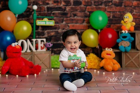 Elmo Theme Photo Shoot, Sesame Street Photoshoot Ideas, Elmo Photoshoot, Elmo First Birthday Photoshoot, Sesame Street First Birthday Pictures, Elmo Photo Shoot Ideas, Sesame Street Birthday Photo Shoot, Sesame Street Photo Shoot, Elmo Cake Smash