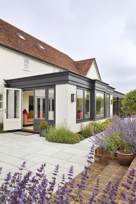 Orangery Extension Kitchen, Kitchen Orangery, Small House Extensions, Extension Veranda, Orangery Extension, Flat Roof Extension, Westbury Gardens, Extension Kitchen, Garden Room Extensions