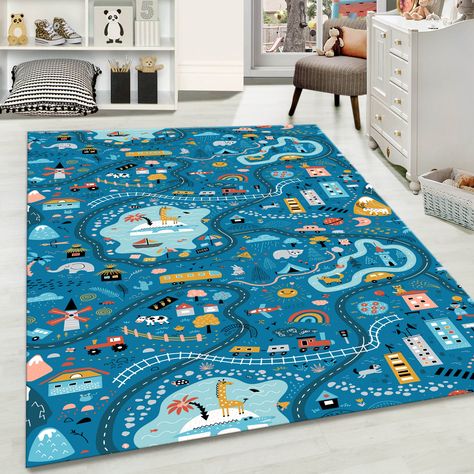 Road Rug, Soft Nursery, Kids Area Rugs, Rug Kids Room, Play Rug, Kids Rug, Rug Nursery, Childrens Rugs, Rug Kids