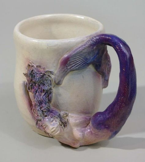 mermaid mug. Mermaid Mug Ceramics, Mermaid Ceramics, Mermaid Pottery, Ceramic Mermaid, Mermaid Mug, Mermaid Board, Sweet Cups, Mermaid Mugs, Mermaid Dreams