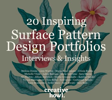 Discover 20 inspiring Surface Pattern Design Portfolios. Read interviews with talented designers for practical advice & insights to create your own portfolio site. Fabric Design Pattern Textiles, Surface Pattern Portfolio, Surface Pattern Design Portfolio, Surface Pattern Design Portfolio Layout, Straight Repeat Pattern Design, Surface Pattern Collection, Portfolio Site Design, Surface Pattern Design Sketchbooks, Pattern Design Portfolio