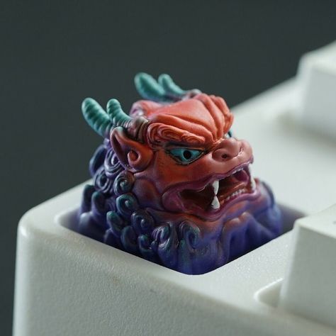 Unicorn Custom Artisan Keycaps ESC Keycap Custom Mechanical - Etsy Vietnam Keyboard Custom, Custom Mechanical Keyboard, Keyboard Gift, Custom Keyboard, Artisan Keycaps, Monster Crafts, Japanese Monster, Keyboard Keys, Toy Sculpture