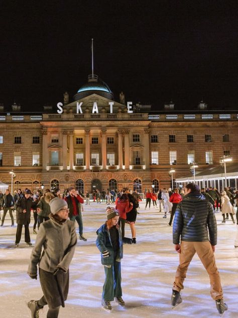 Somerset House Ice Skating, Ice Skating London, Skate 4, Christmas Ice Skates, Ice Skating Rink, Skating Rink, Ice Rink, Ice Skating, Somerset