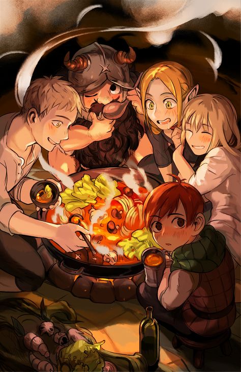 Dungeon Meshi, by Pixiv Id 23108901 Dungeon Anime, Shojo Anime, Corpse Party, Anime Elf, Dungeon Meshi, Poses References, Diy Hacks, Art Plastique, Anime Shows