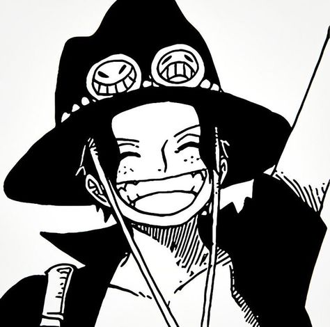 One Piece Luffy Black And White, Portgas D. Ace Icon, Ace Pfp, Bonney One Piece, Ace One Piece, Black And White One Piece, One Piece Tattoos, Portgas D Ace, Dog Icon