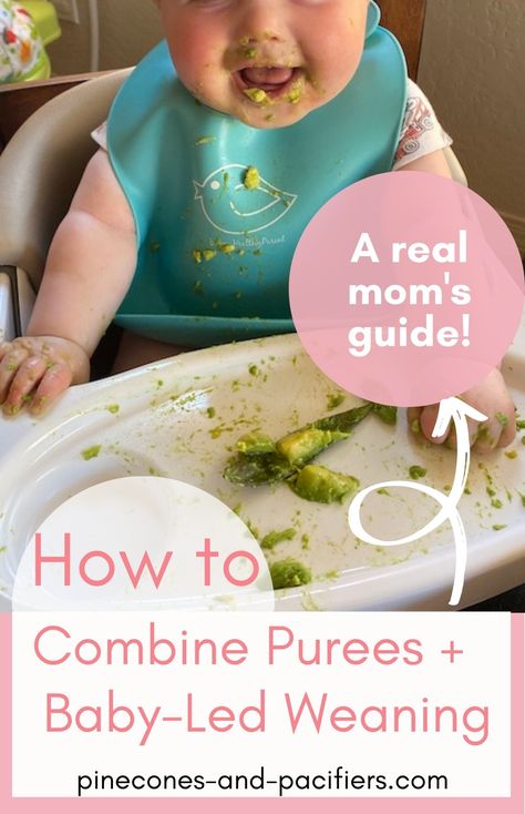 Combing Purees and Baby-Led Weaning Baby Led Weaning First Foods, Weaning Foods, Baby Led Feeding, Baby & Toddler Food, Baby Led Weaning Recipes, Healthy Baby Food, Weaning Recipes, Baby Puree, Baby Weaning