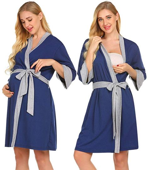 Maternity Nightgown, Nursing Robe, Nursing Gown, Nursing Nightgown, Delivery Gown, Breastfeeding Dress, Maternity Sleepwear, Maternity Pajamas, Night Dress For Women