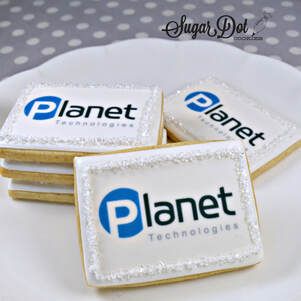 Custom Decorated Sugar Cookies for Corporate Events - Sugar Dot Cookies . . . Here to teach you how to decorate cookies, provide the best cookie supplies, and help you to start or grow your cookie business! Dot Cookies, Classy Logos, Sugar Sheets, Work Logo, Decorate Cookies, Cookie Business, Decorated Sugar Cookies, Royal Icing Decorations, Simple Designs To Draw