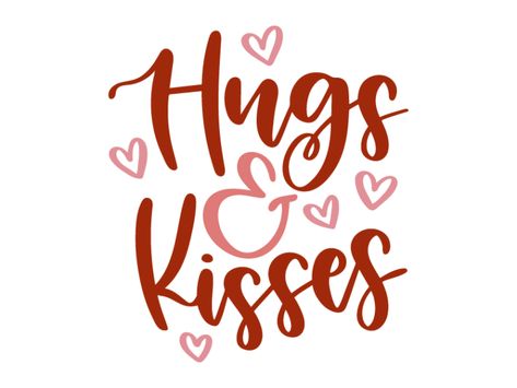 Free hugs and kisses svg file for valentine's day. This free valentine's day svg file is perfect for all your love projects this year. Can be used with both silhouette and cricut. Make some cute DIY projects such as tea towels, mugs, gifts, scrapbooking and more. #valentine #svg #love Heart With Ribbon, Cricut Valentines Projects, Valentines Day Images Free, Heart Pattern Design, Cricut Valentine, Kisses Quotes, Valentine Vector, Cricut Valentines, Ribbon Clipart