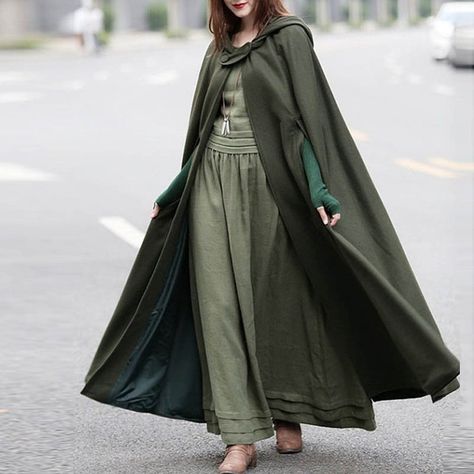 Casual Cape, Mantel Cape, Poncho Winter, Mode Mantel, Long Cape, Poncho Coat, Streetwear Jackets, Hooded Cloak, Capes For Women