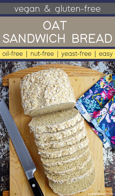 Vegan Oat Flour Bread, Gluten Free Oat Flour Bread, Oat Bread Gluten Free, Vegan Oat Bread, Oat Sandwich Bread, Adventure Bread, Oat Flour Bread, Gluten Free Oat Bread, Oat Bread Recipe