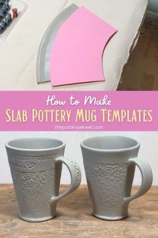 How to Make Slab Pottery Mug Templates – 6  Great Designs Mug Template Ceramic, Handbuild Pottery Mugs, Slabbing Pottery Project Ideas, Hand Building Pottery Templates, Slab Built Pottery Mugs, How To Hand Build Pottery, Handbuilt Mugs Template, Hand Built Mug Template, Hand Building Templates