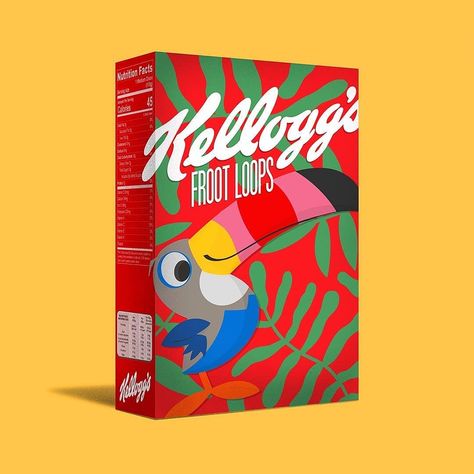 On Packaging on Instagram: “Designed by @norte_branding Selected by @erostorre . Froot Loops or Frosties?  Kellogg's cereals are always a source of inspiration for…” Frosties Cereal, Froot Loops Cereal, Cereal Packaging, Source Of Inspiration, Media Post, Social Media Post, Cereal, The Selection, Branding