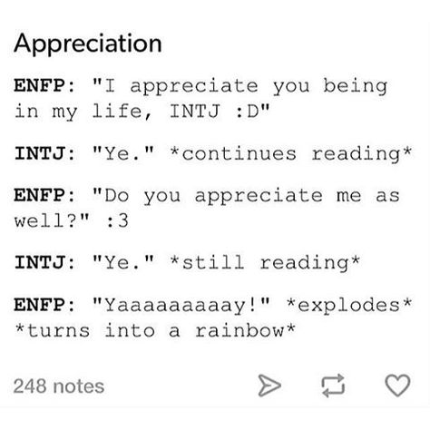 Enfp X Intj, Intj Humor, Mbti Intj, Personalidad Enfp, Intj Enfp, Enfp Relationships, Myers Briggs Personality Test, Meyers Briggs, Enfp Personality