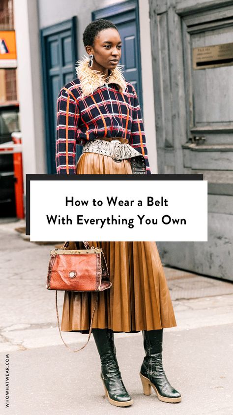 How to wear a belt with everything you own Outfits With Belts, Belt Styling, How To Wear Belts, Work Belt, Wide Leather Belt, Casual Belt, Belt Style, Autumn Outfits, Belted Jacket